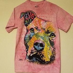 Pink tie dye Pitbull Tshirt